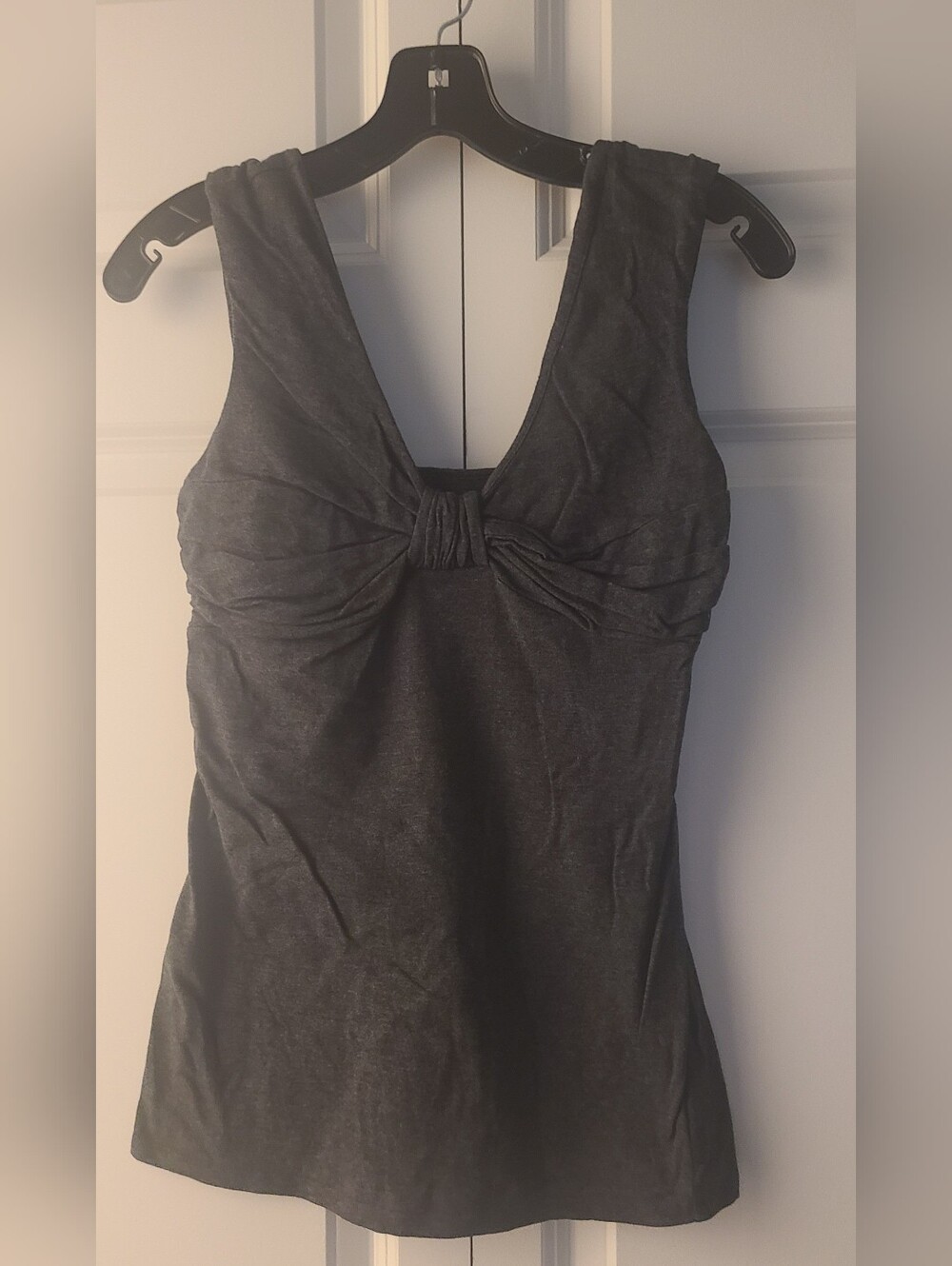 Express Dark Gray Twist-Front Tank Top- Size Small